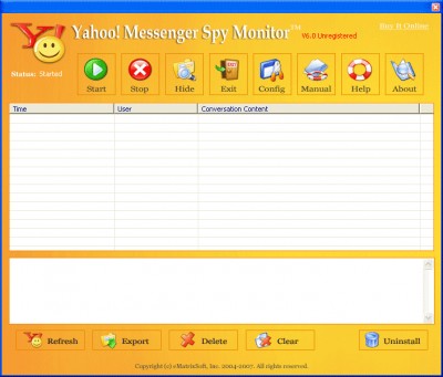Yahoo! Messenger Spy Monitor 2007 6.5.1 screenshot