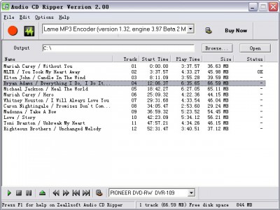 Zeallsoft Audio CD Ripper 5.65 screenshot