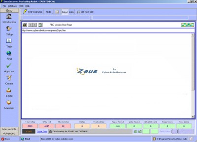 Zeus Internet Marketing Robot 4.2.59.94 screenshot