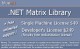 .NET Matrix Library 2.5.5000.8