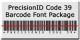 PrecisionID Code 3 of 9 Barcode Fonts 3.0 Screenshot